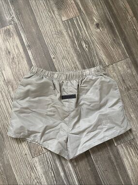 ESSENTIALS Light Beige Nylon Athletic Shorts